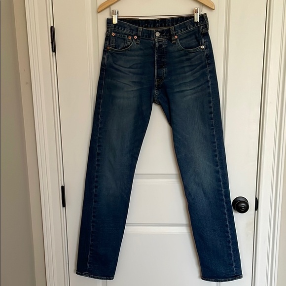 Levi’s 501 Men’s Button Fly Denim Jeans Blue 30 - Picture 1 of 9